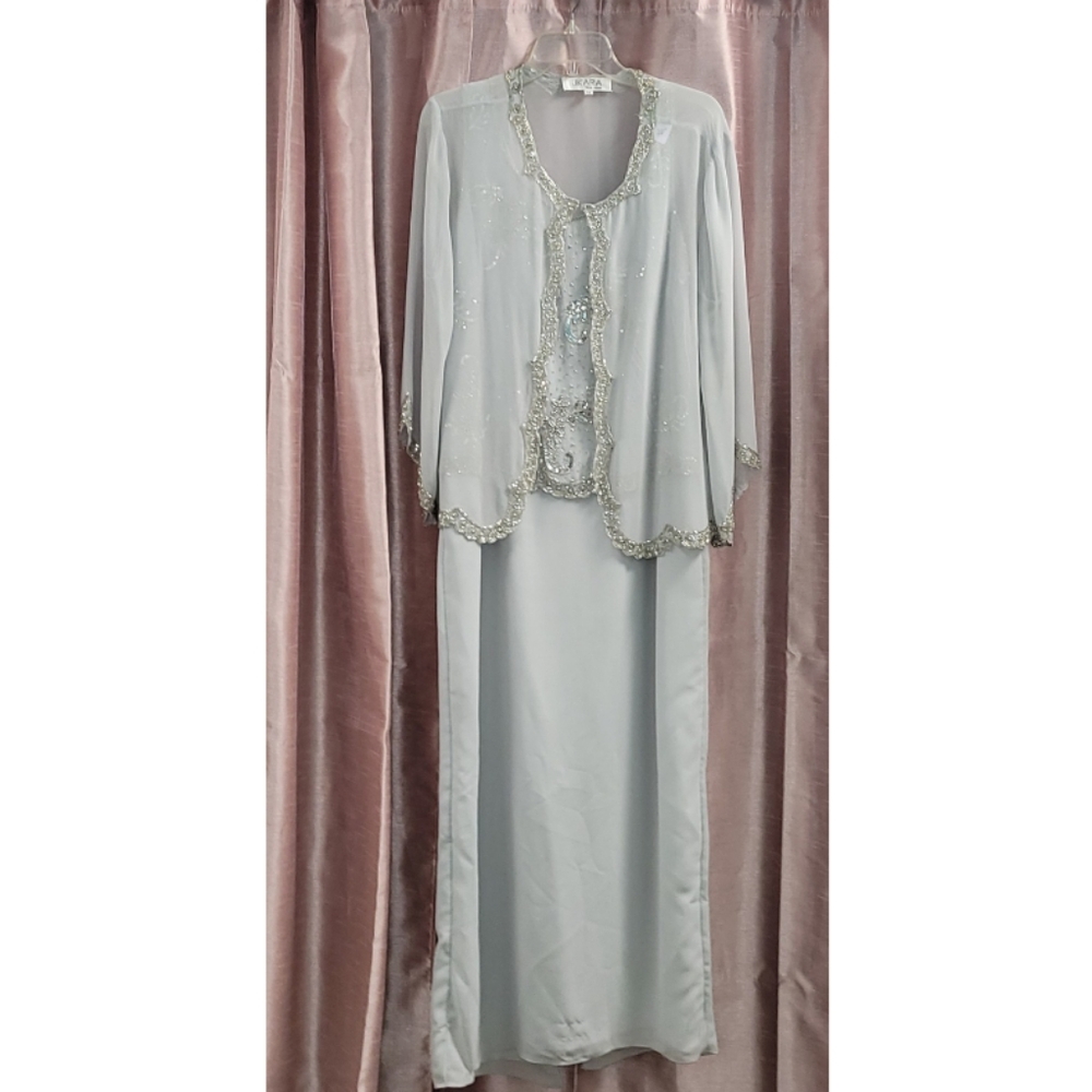 sz 18 Grey mother of the bride dress 2 piece dress and jacket